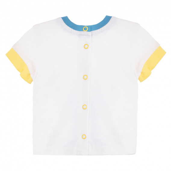 Set de tricouri din bumbac și pantaloni scurți pentru bebeluși, în alb și albastru. Chicco 258766 4