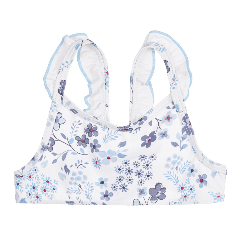 Bustieră de costum de baie cu imprimeu floral pentru bebeluși, alb  258808