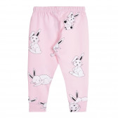 Pijama roz din bumbac, imprimeu BUNNY HOP, roz Chicco 258859 6