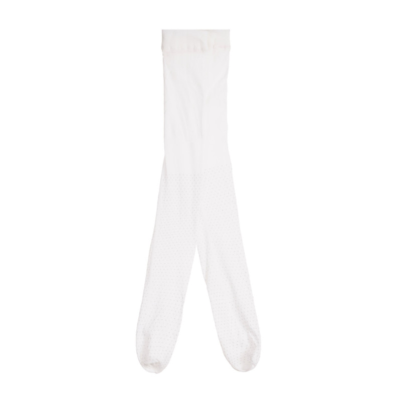 Ciorapi cu buline de brocart pentru bebeluși, alb  258917