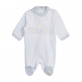 Salopetă din bumbac cu sigla mărcii pentru bebeluși, albastră Chicco 258950 