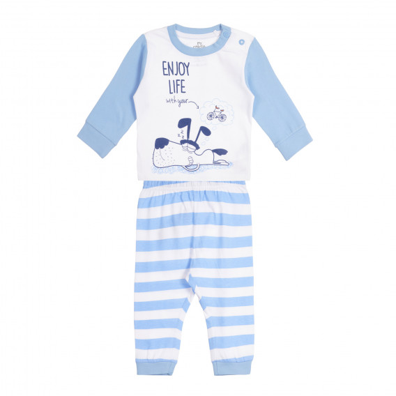 Pijama din bumbac Enjoi Life pentru un bebeluși, albastru Chicco 258966 