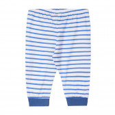 Pijama din bumbac, cu imprimeu ROLLING pentru un bebeluș în alb și albastru Chicco 258977 6