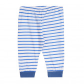 Pijama din bumbac, cu imprimeu ROLLING pentru un bebeluș în alb și albastru Chicco 258978 7