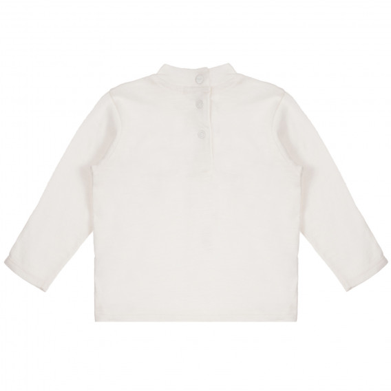 Set de bluză din bumbac și pantaloni pentru bebeluși, în alb și roșu Chicco 258997 5