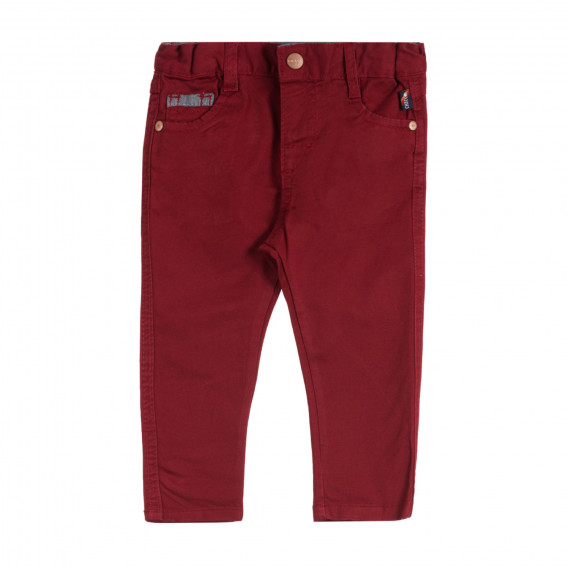 Set de bluză din bumbac și pantaloni pentru bebeluși, în alb și roșu Chicco 258998 6