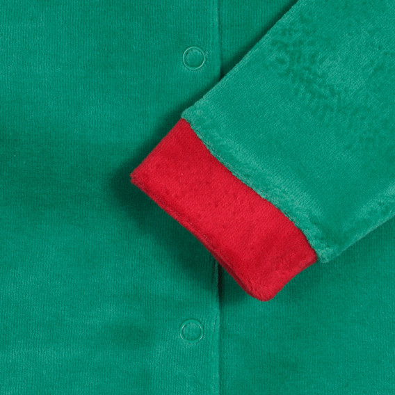 Costum de elf de Crăciun de pluș pentru bebeluși,  în roșu și verde Chicco 259086 4