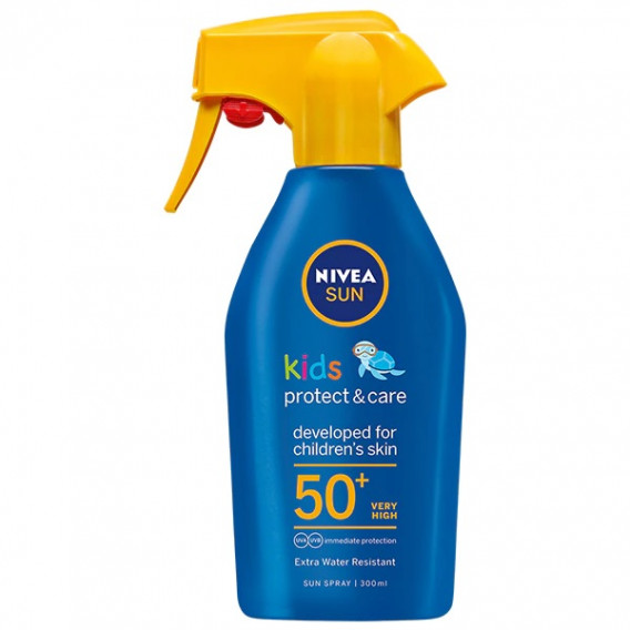 Spray pentru protecție solară pentru copii cu pompă Kids Protect & Play, SPF50 +, 300 ml Nivea 259093 