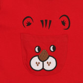 Tricou din bumbac cu imprimeu tigru, roșu Acar 259353 2