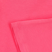 Tricou din bumbac cu inscripție, roz închis Acar 259518 3