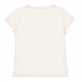 Tricou de bumbac cu inscripție ”super fată”, alb Acar 259545 4