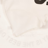 Tricou de bumbac cu inscripție ”super fată”, alb Acar 259546 3