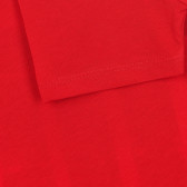 Tricou din bumbac cu inscripție, roșu. Acar 259569 3