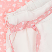Set tricouri din bumbac și pantaloni scurți în roz și alb Acar 259781 3