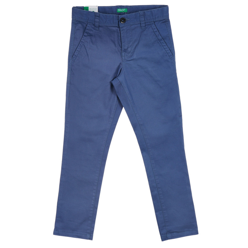 Pantaloni de bumbac cu patru buzunare, albastru  259968
