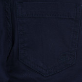 Pantaloni de bumbac cu logo de marcă brodat, bleumarin Benetton 259989 3