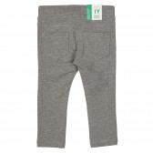 Pantaloni pentru bebeluși din bumbac, gri, fete Benetton 260223 4
