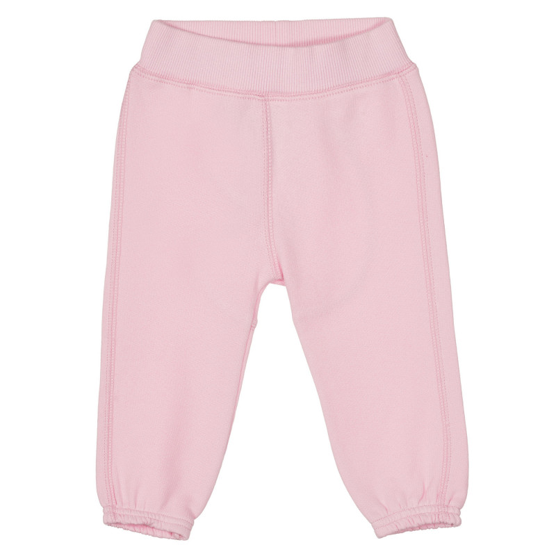 Pantaloni din bumbac cu aplicație urs pentru bebeluși, roz  260228