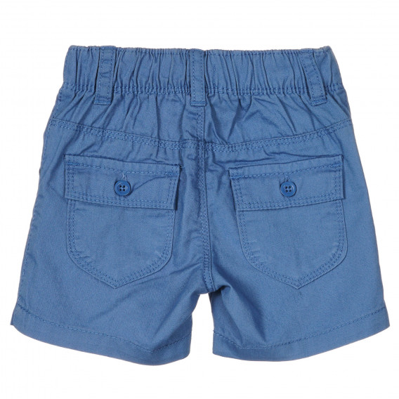 Pantaloni scurți din bumbac cu imprimeu, albastru Benetton 260235 4