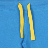 Pantaloni sport din bumbac cu accente galbene pentru bebeluș, albastru Benetton 260269 2