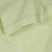 Tricou din bumbac cu numele de marcă pentru bebeluș, verde deschis Benetton 260579 3