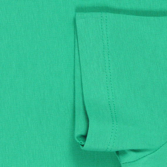 Tricou din bumbac cu imprimeu caracatiță pentru bebeluș, verde Benetton 260707 3
