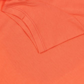 Tricou din bumbac cu sigla mărcii, portocaliu Benetton 260710 3