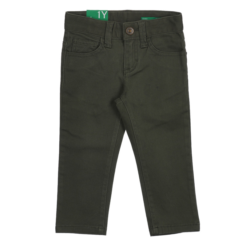 Pantaloni din bumbac cu sigla mărcii pentru bebeluși, verzi  260732
