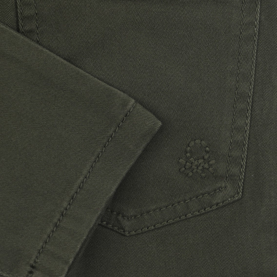 Pantaloni din bumbac cu sigla mărcii pentru bebeluși, verzi Benetton 260734 3