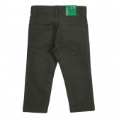 Pantaloni din bumbac cu sigla mărcii pentru bebeluși, verzi Benetton 260735 4