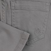 Pantaloni din bumbac cu sigla mărcii, gri, marca Benetton Benetton 260790 3