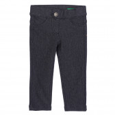 Pantaloni pentru bebeluși din bumbac, bleumarin Benetton 260835 