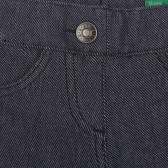 Pantaloni pentru bebeluși din bumbac, bleumarin Benetton 260836 2