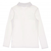 Bluză din bumbac cu mâneci lungi, albă, marca Benetton Benetton 260889 4