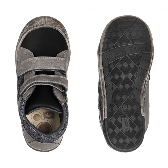 Pantofi cu accente negre, gri Chicco 261192 3