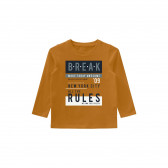 Bluză din bumbac organic cu imprimeu grafic, în portocaliu Name it 262185 5