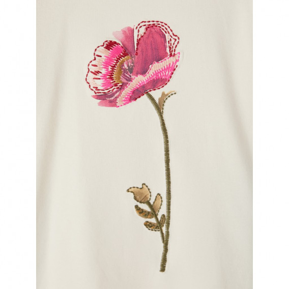 Bluză din bumbac organic cu imprimeu floral, bej Name it 262191 3