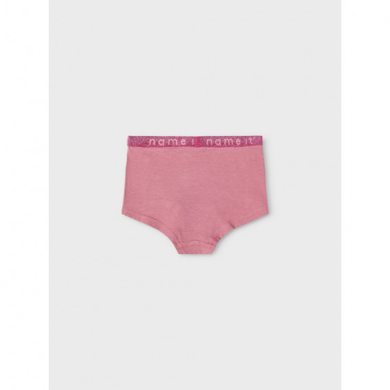 Set de două perechi de bikini din bumbac organic, roz și albastru Name it 262226 5