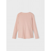 Bluză din bumbac organic cu imprimeu floral și cer, roz Name it 262241 2