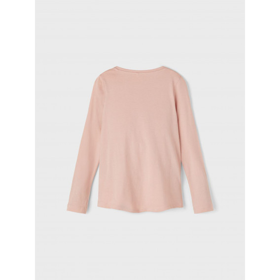 Bluză din bumbac organic cu imprimeu floral și cer, roz Name it 262241 2