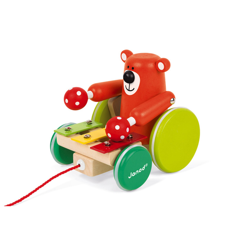 Trage jucărie, urs cu xilofon - Zigolos  262271