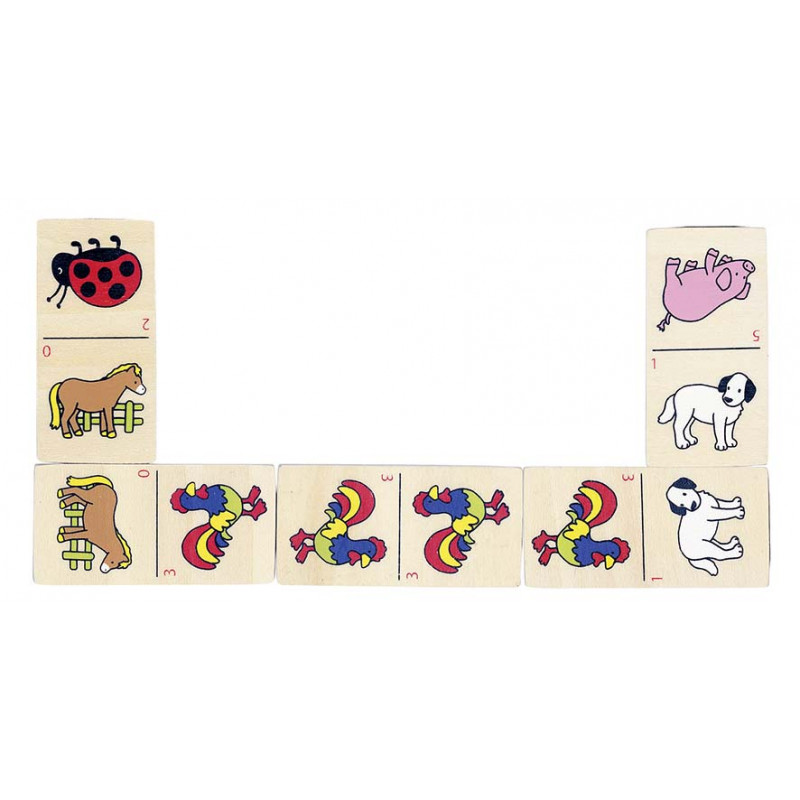 Domino - Animale într-o cutie de lemn  262632