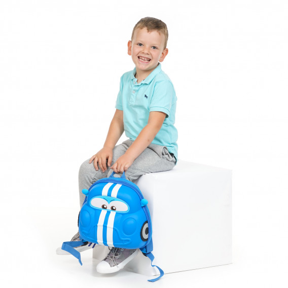 Rucsac pentru copii în formă de mașină pentru băieți - albastru ZIZITO 262832 10