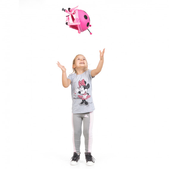 Rucsac mini pentru copii în formă de buburuză, cu centură de siguranță, roz Supercute 262859 6