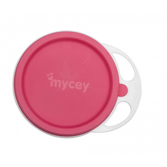 Bol de masă cu capac, roz Mycey 262928 2