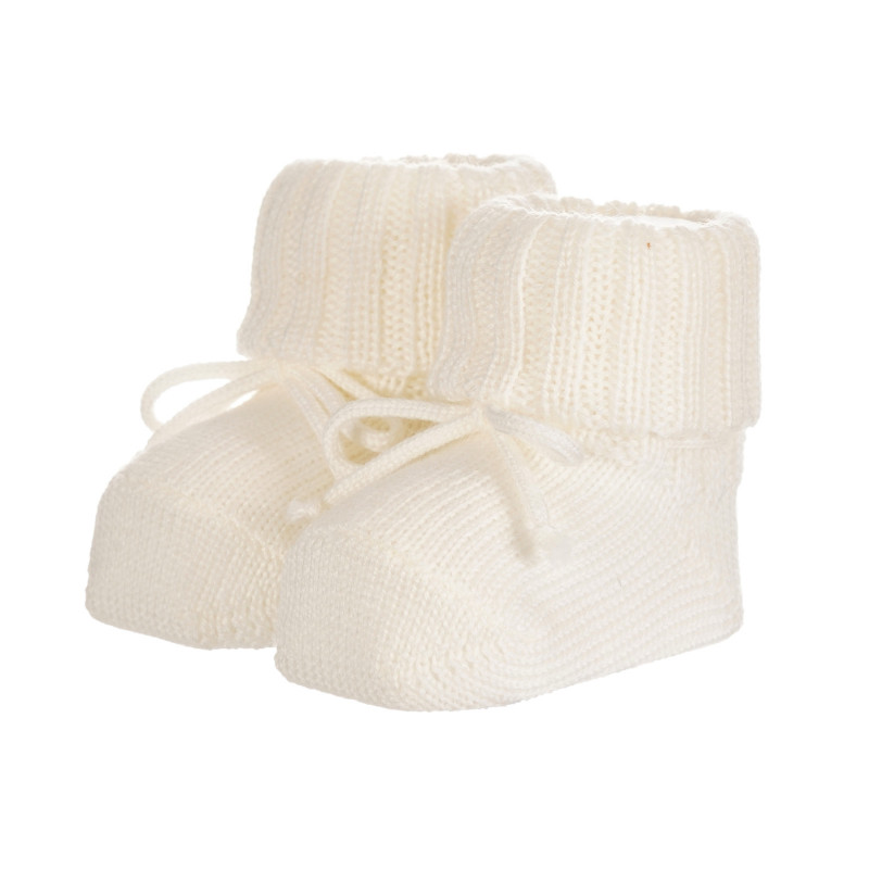 Șosete tricotate din bumbac bej, pentru bebeluși  263163