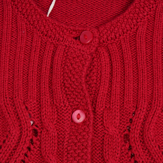 Cardigan tricotat pentru bebeluși, roșu Chicco 263227 2