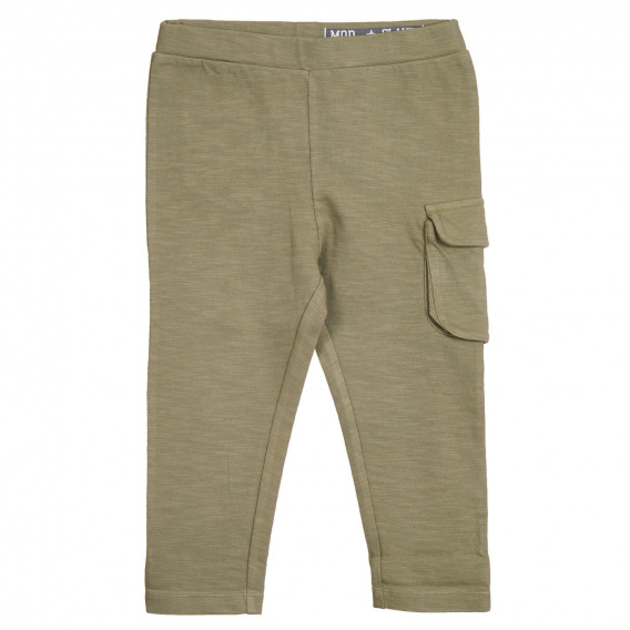Pantaloni sport din bumbac cu buzunar pentru bebeluși, verzi Chicco 263323 