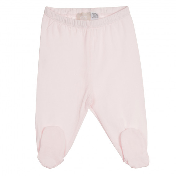 Set de bluză și pantaloni cu picior întreg, din bumbac, alb și roz Chicco 263459 6