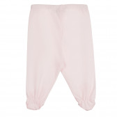 Set de bluză și pantaloni cu picior întreg, din bumbac, alb și roz Chicco 263460 7